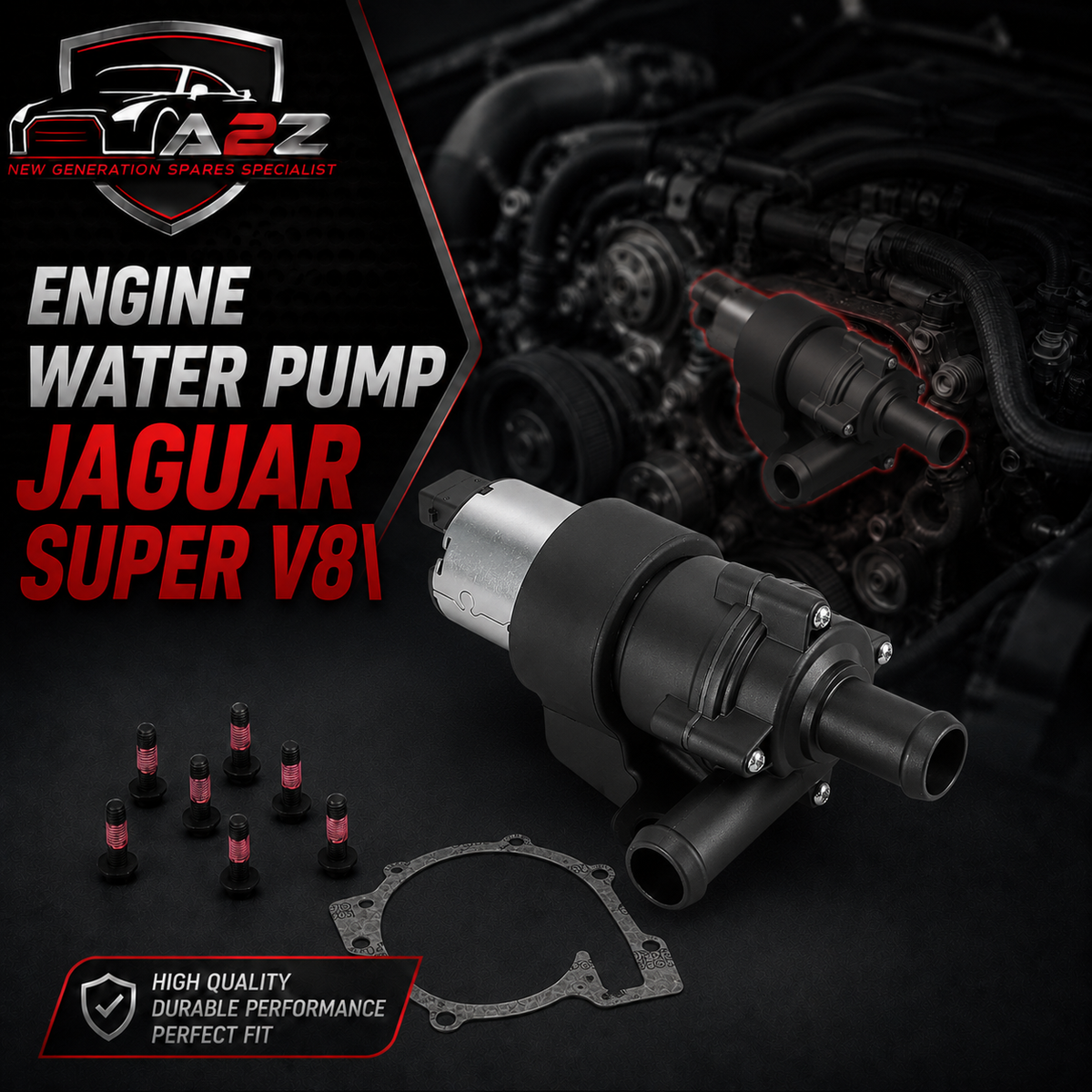Engine Water Pump 2R8H18D473BC C2C6517 Compatible With Jaguar Super V8