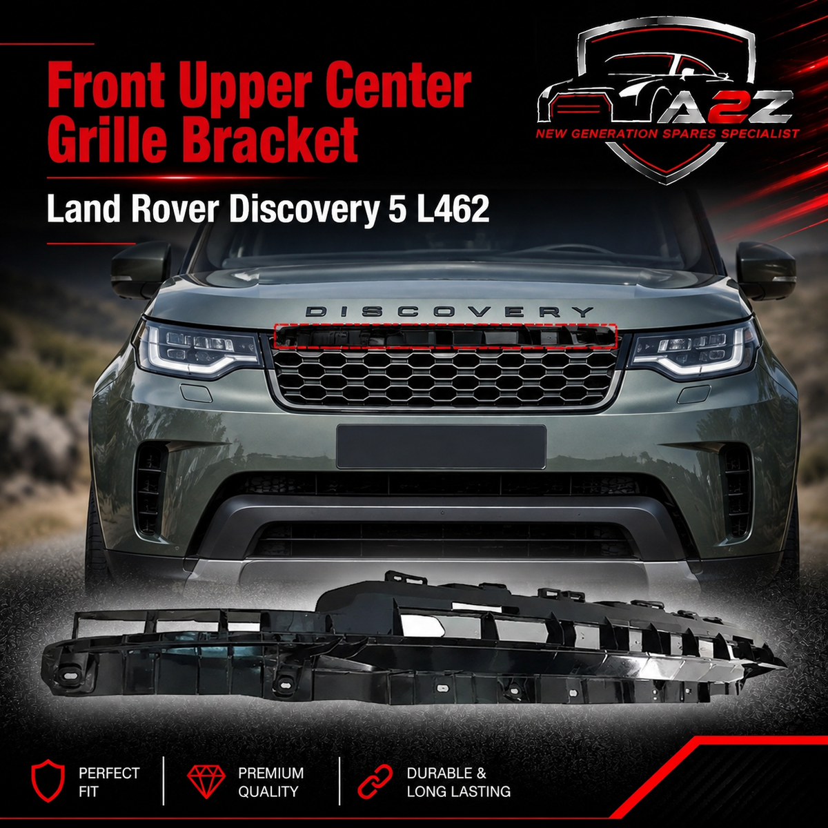 Front Upper Center Grille Bracket LR083117 Compatible With Land Rover Discovery 5 L462