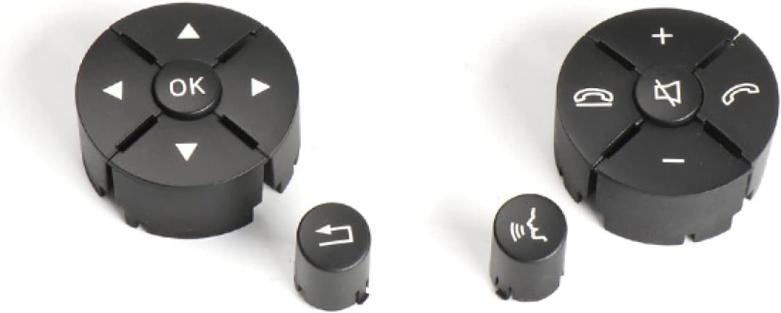 Mercedes-Benz C-CLASS W204/E-CLASS W212 Complete Steering Wheel Switch Set (Black-Round) for W204 and W213 Models - Left Hand 2048210351 and Right Hand 2048210451 Options Available Tag-SW-94