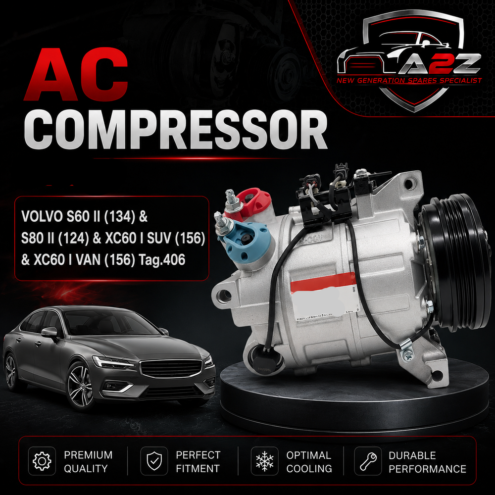 AC Compressor 36001462 & 31315453 & 31332386 & 31366155 & P31315453 Compatible With VOLVO S60 II (134) & S80 II (124) & XC60 I SUV (156) & XC60 I VAN (156) Tag.406