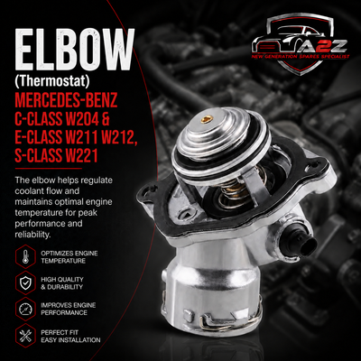 Elbow (Thermostat) 2722000415  2722000115 2722000015  For MERCEDES-BENZ C-CLASS W204  & E-CLASS W211 W212,  S-CLASS W221 Tag-E-20