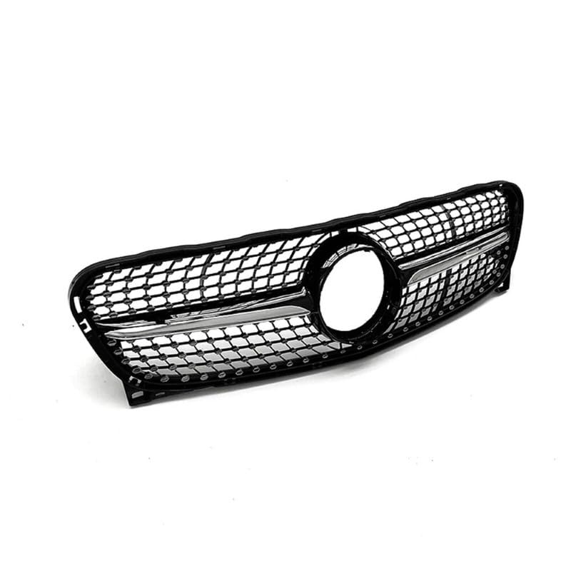 Front Bumper Grill Compatible With Mercedes Gla W156 X156 2014-2016 Front Bumper Panamericana Grill W156 Grill Diamond Silver