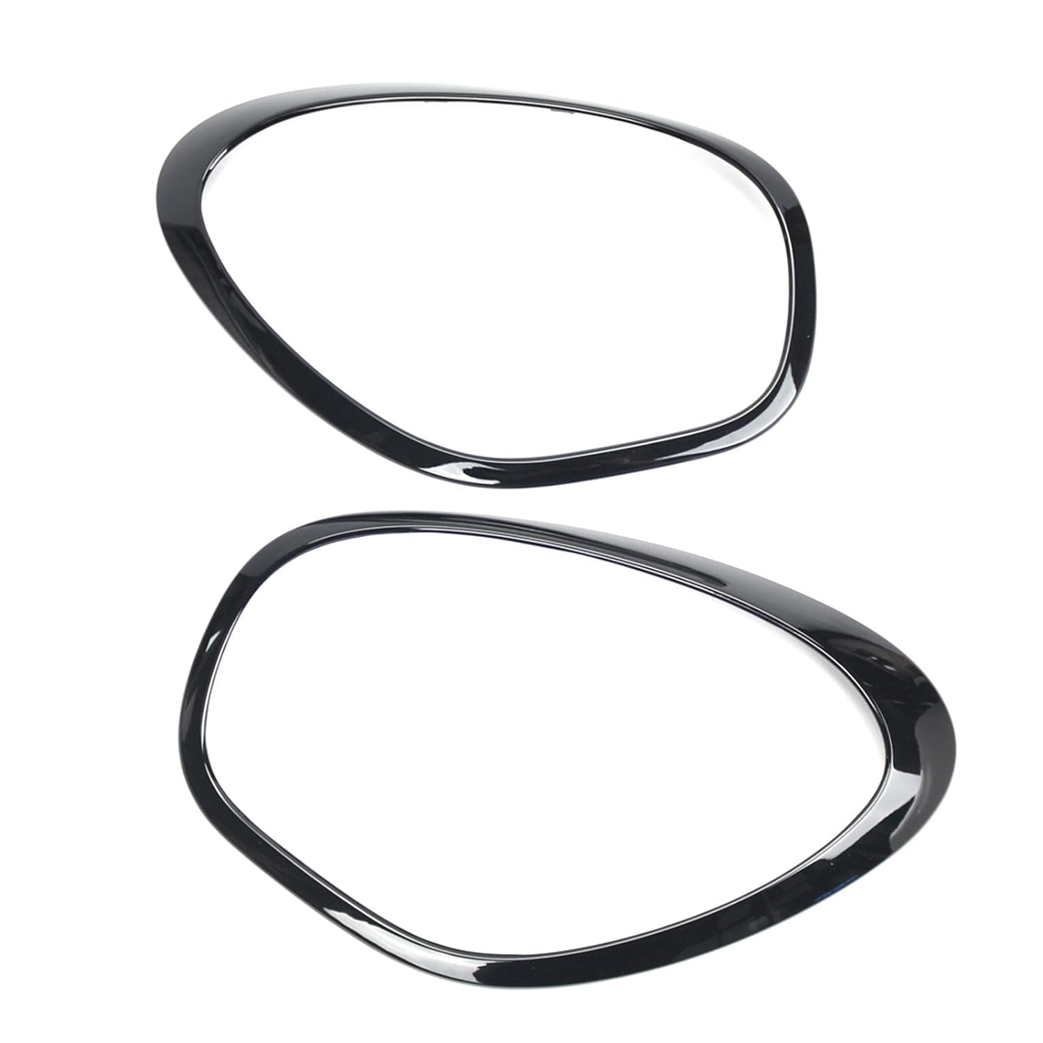 Headlight Chrome Bezel Ring Trim (Black) Left 51139801573 & Right 51139801574 Compatible With MINI COOPER R60 Tag NO.1
