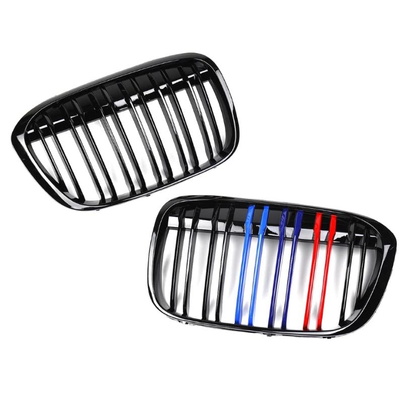 Front Bumper Grill Compatible With Bmw X1 F48 2016-2022 Front Bumper Grill M Colour