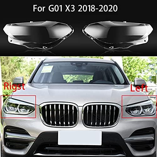 Benz=G01/G08 - 2017-20 - Car Front Headlight Lens Cover Transparent Lamp Shade Headlamp Shell Cover compatible for Benz G01/G08 2017 - 2020.