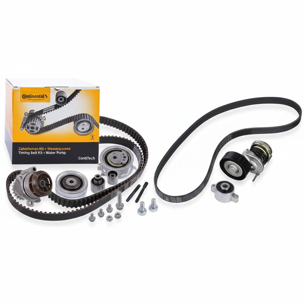 Multi Rib Belt Kit 6PK1070K1 Compatible With SKODA FABIA II (542) OCTAVIA II (1Z3) | LAURA SUPERB II (3T4) YETI (5L) (CONTINENTAL)