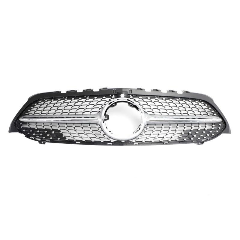 Front Bumper Grill Compatible With Mercedes Benz A Class W177 A250 A200 A45 2019-2023 Front Bumper Grill W177 Grill Diamond Silver