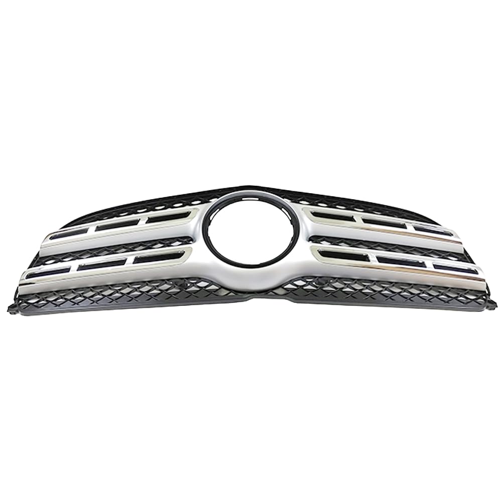 Double Chrome Show Grill 1668800702 A1668800702  A1668880523 Compatible With Mercedes Benz W166 GL350 GLS350 GL400 GLS400 GLS320 GL450 GLS450 (2017-2019)