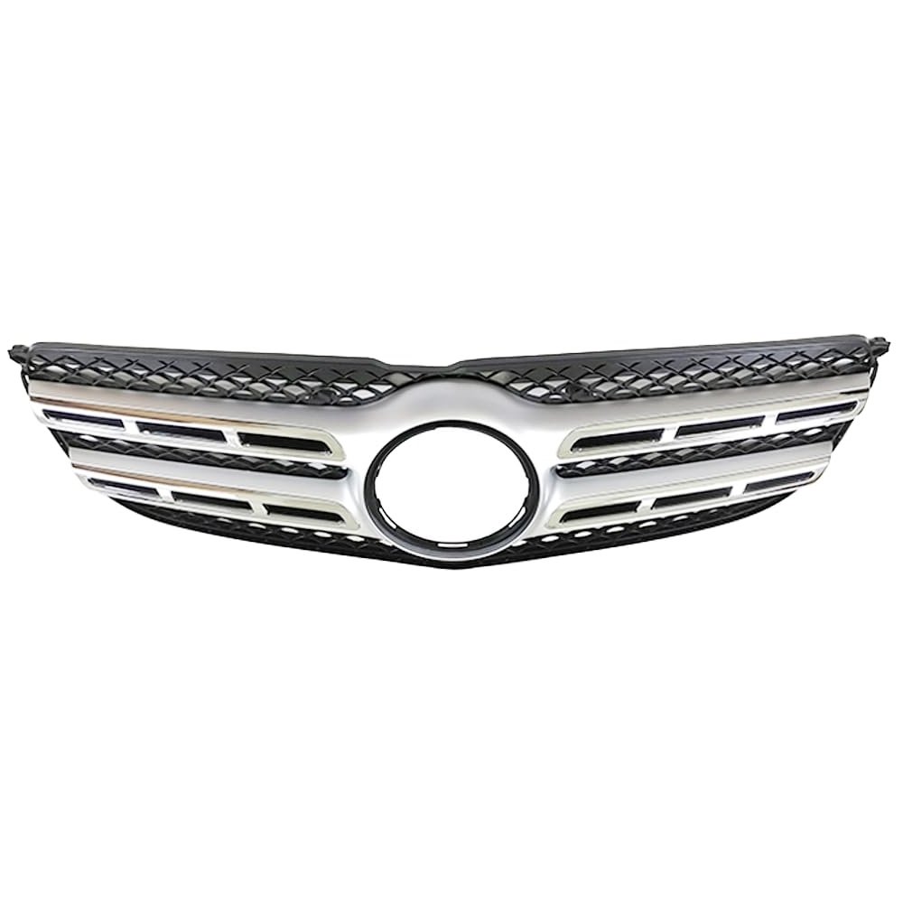Double Chrome Show Grill 1668800702 A1668800702  A1668880523 Compatible With Mercedes Benz W166 GL350 GLS350 GL400 GLS400 GLS320 GL450 GLS450 (2017-2019)