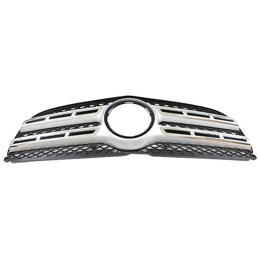 Double Chrome Show Grill 1668800702 A1668800702  A1668880523 Compatible With Mercedes Benz W166 GL350 GLS350 GL400 GLS400 GLS320 GL450 GLS450 (2017-2019)