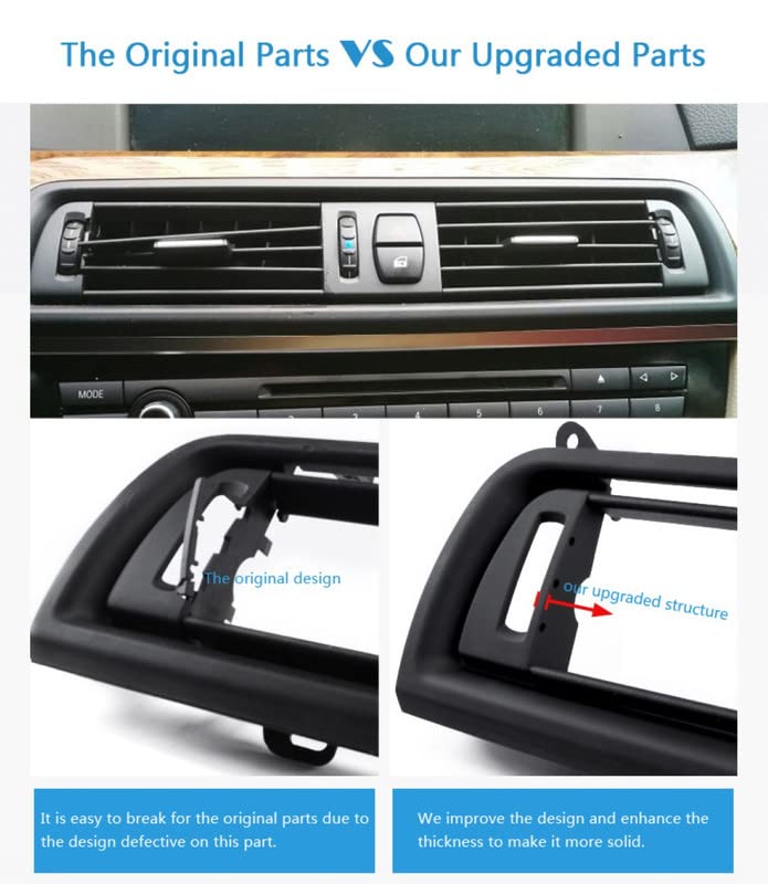Ac Vent Compatible With Bmw 5 Series F10 2010-2017 6 Series F12 2012-2016 Ac Vent Ac Grill Glossy Black Centre 64229209136 64229197489