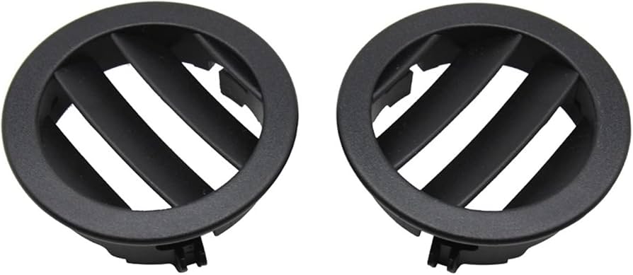 Mercedes Benz 212 Front AC Vent Dashboard Left & Right Set 21283103599051 Black Round
