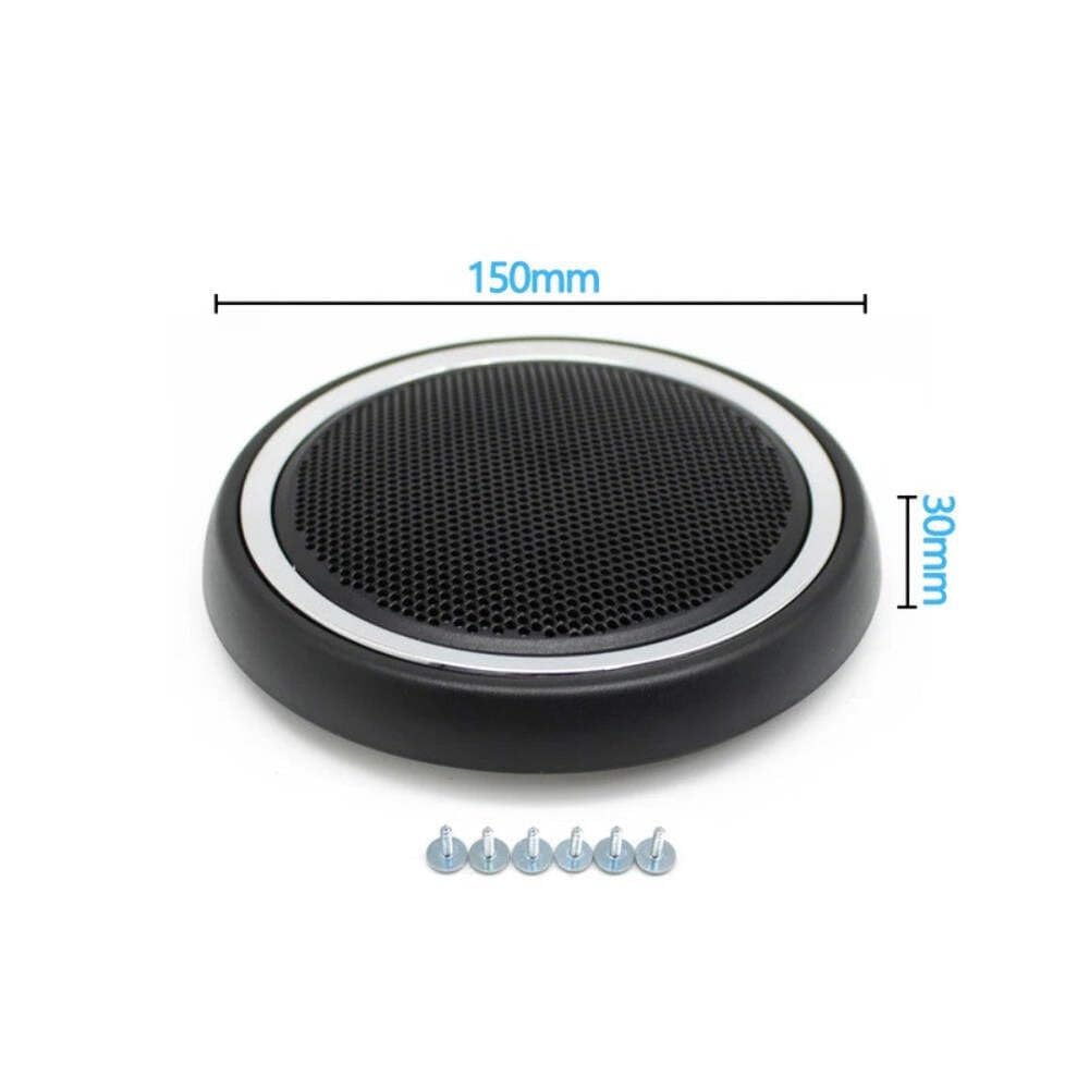 Mini Interior Door Loudspeaker Cover Black&Chrome 51412753333 Compatible With Mini Cooper Clubman R55 08-14 R58 12-15 R56 07-14 R57 09-15 R59 12-14 R56 N 09-13