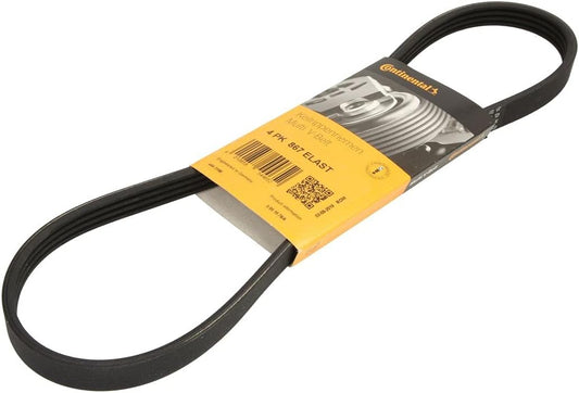 Elast Multi Rib Belt 4PK867 ELAST 64557809801 Compatible With BMW 5 (E60), X5 (E70), X6 (E71, E72) (CONTINENTAL)
