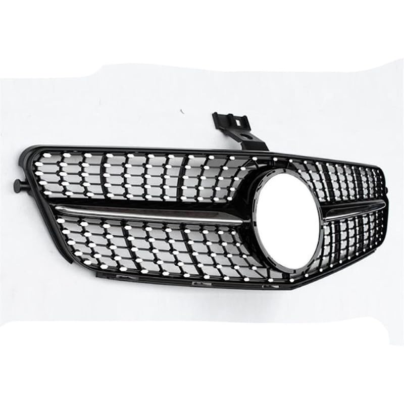 Front Bumper Grill Compatible With Mercedes Benz C Class W204 2007-2014 Front Bumper Grill W204 Grill Diamond Black