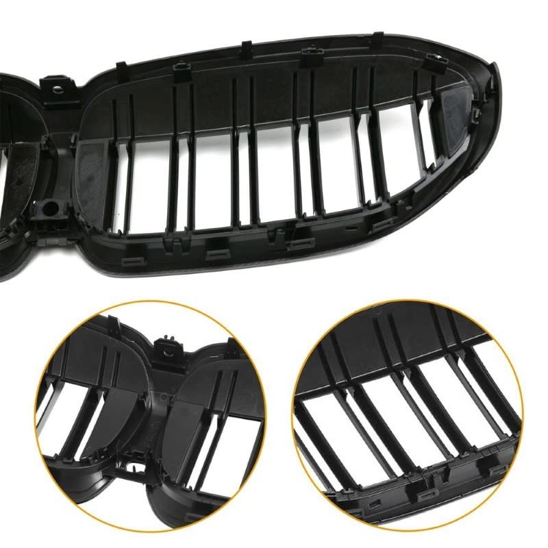 Bumper Grill Compatible With Bmw 3 Series G20 2018-2021 Front Bumper Grill Carbon Fiber Look