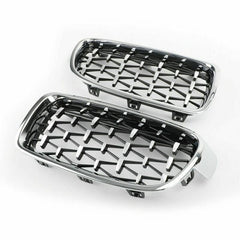 Front Bumper Grill Compatible With Bmw 3 Series F30 2012-2018 Front Bumper Grill Diamond Chrome