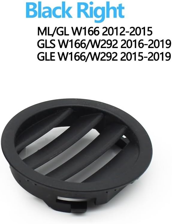 Dashboard Round AcVent Grille set Black 16683023549051  16683024549051 Compatible With Mercedes ML GL GLS GLE  W166 W292