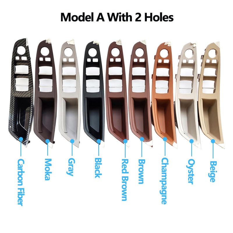 Door Handle Black Inner Set  Carbon Fiber 51417225874 51417225873 51417225847 Right 51417225848 51417225889 Right 51417225890 51417225851 51417225852 Compatible with BMW 5 Series F10 2010-2017