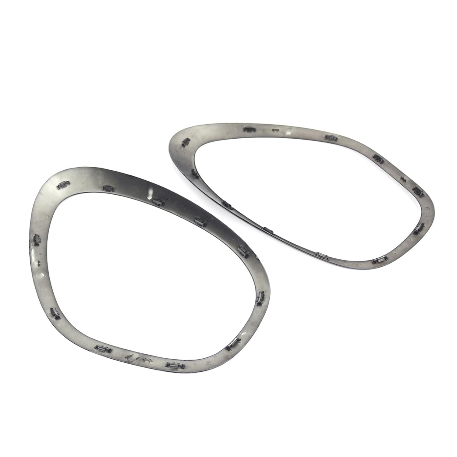 Headlight Chrome Bezel Ring Trim (Black) Left 51139801573 & Right 51139801574 Compatible With MINI COOPER R60 Tag NO.1