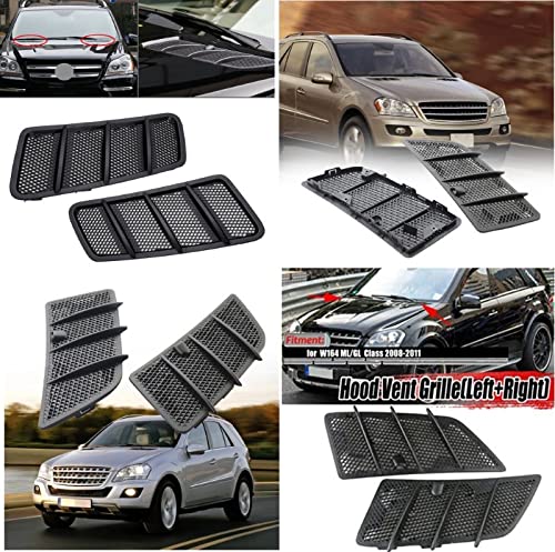 Bonnet Hood Grill Vent Compatible With Mercedes Ml W164 2008-2012 Gl W164 2008-2012 Bonnet Hood Grill Vent Left
