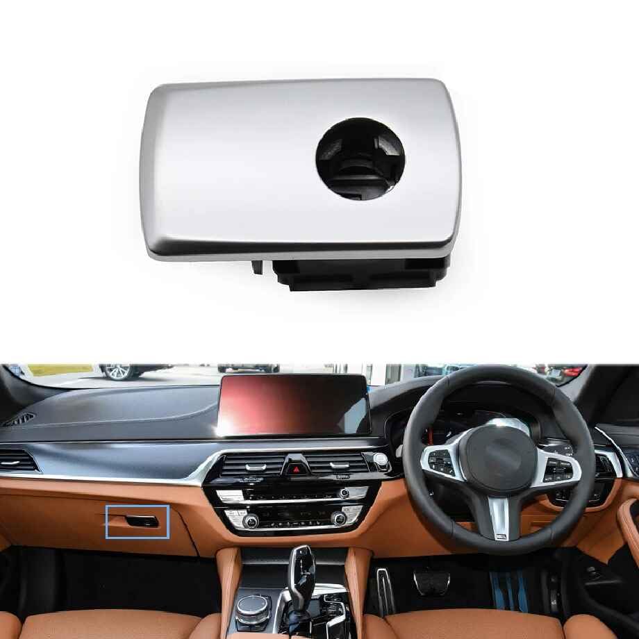 Dashboard Glove box switch handle Silver 51169375429 Compatible With BMW 5/6GT Series G30 G31 G38 G32