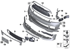 REAR BUMPER GRILLE 51117209904 Compatible With  MINI R56