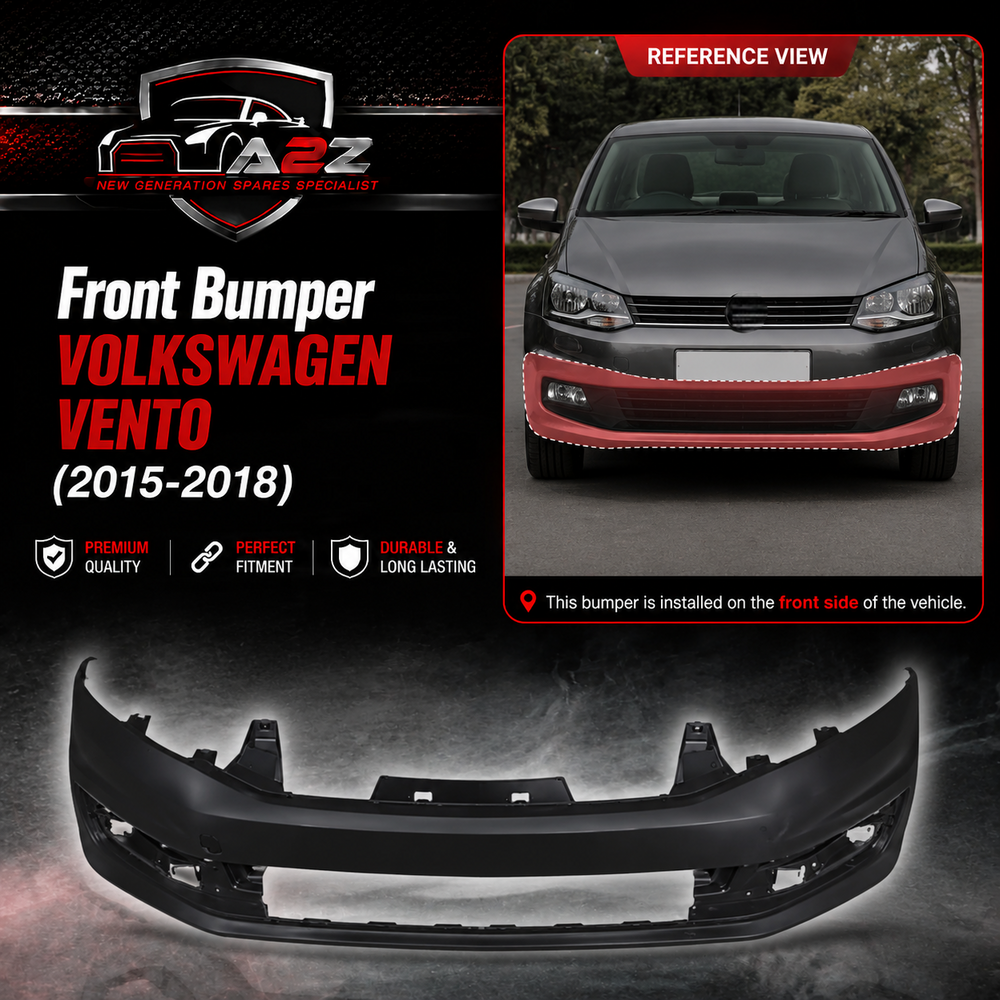 Front Bumper 6RU807221A Compatible With VOLKSWAGEN VENTO (2015-2018)