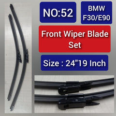 Front Wiper Blade Set (24'19 Inch) Compatible with BMW 3 Series F30 E90 Tag-WBF-52