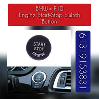 Engine One Button Start Stop Button Switch Cover 61319153831-B  61319153831-1  61319291694 61319291690 Compatible with BMW 5 Series (F10) & 7 Series (F01, F02, F03, F04) & 5 Gran Turismo (F07) & 6 Convertible (F12)