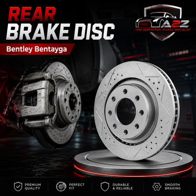 Rear Brake Disc 4M0615601H Compatible With Bentley Bentayga