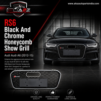 RS6 Black And Chrome Honeycomb Show Grill Compatible With Audi Audi = A6 (2012-15) Tag No.53