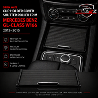 Water Cup Holder Roller Cover Trim Black 1666803814 Compatible With Mercedes Benz GL-Class W166 & GLE W166 & GLS