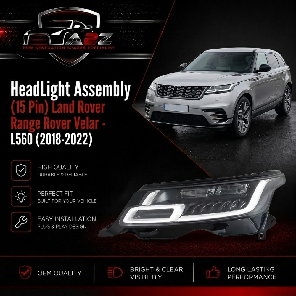 Complete Headlight Assy Left LR169902 & Right LR169900 (Both Side 15 Pin) Compatible With Land Rover Range Rover Velar - L560 (2018-2022) Tag No.17