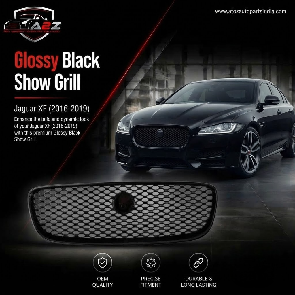 Glossy Black Show Grill T2H3981 Compatible With Jaguar XF (2016-2019) Tag No.22