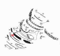 Front Bumper Chrome 2228854800 Compatible With Mercedes-Benz S-Class (W222) Tag No.233