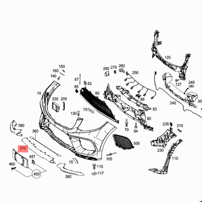 Front Bumper Chrome 1668856625 Compatible With MERCEDES BENZ GL-CLASS W166