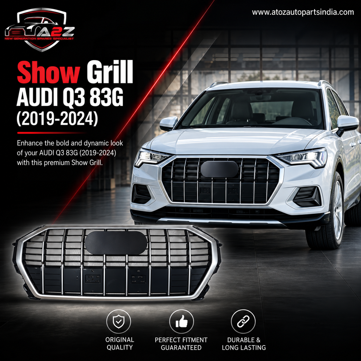 Show Grill 83G853651ARN4 Compatible With AUDI Q3 83G  (2019-2024)