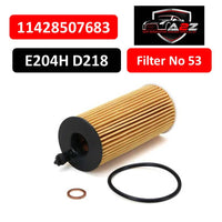Oil Filter E204HD218 & 11428507683 & OX404D Compatible With  BMW 1 (F20) & 3 (E90) & 3 (F30, F80)Tag 53