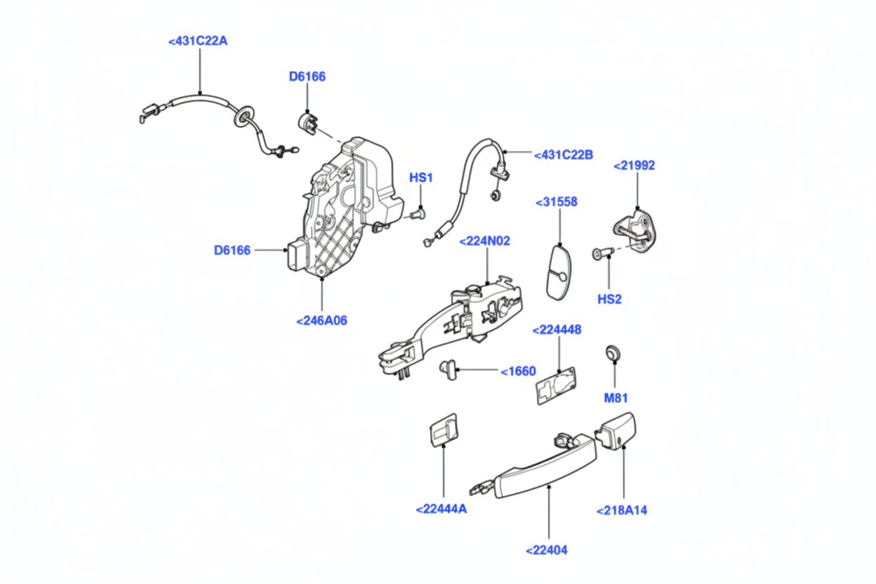 Rear Right Door Lock Actuator Latch LR011302 Compatible With LAND ROVER DISCOVERY IV (L319) | LR4 & FREELANDER 2 (L359) | LR2 & RANGE ROVER EVOQUE (L538) & RANGE ROVER SPORT I (L320)