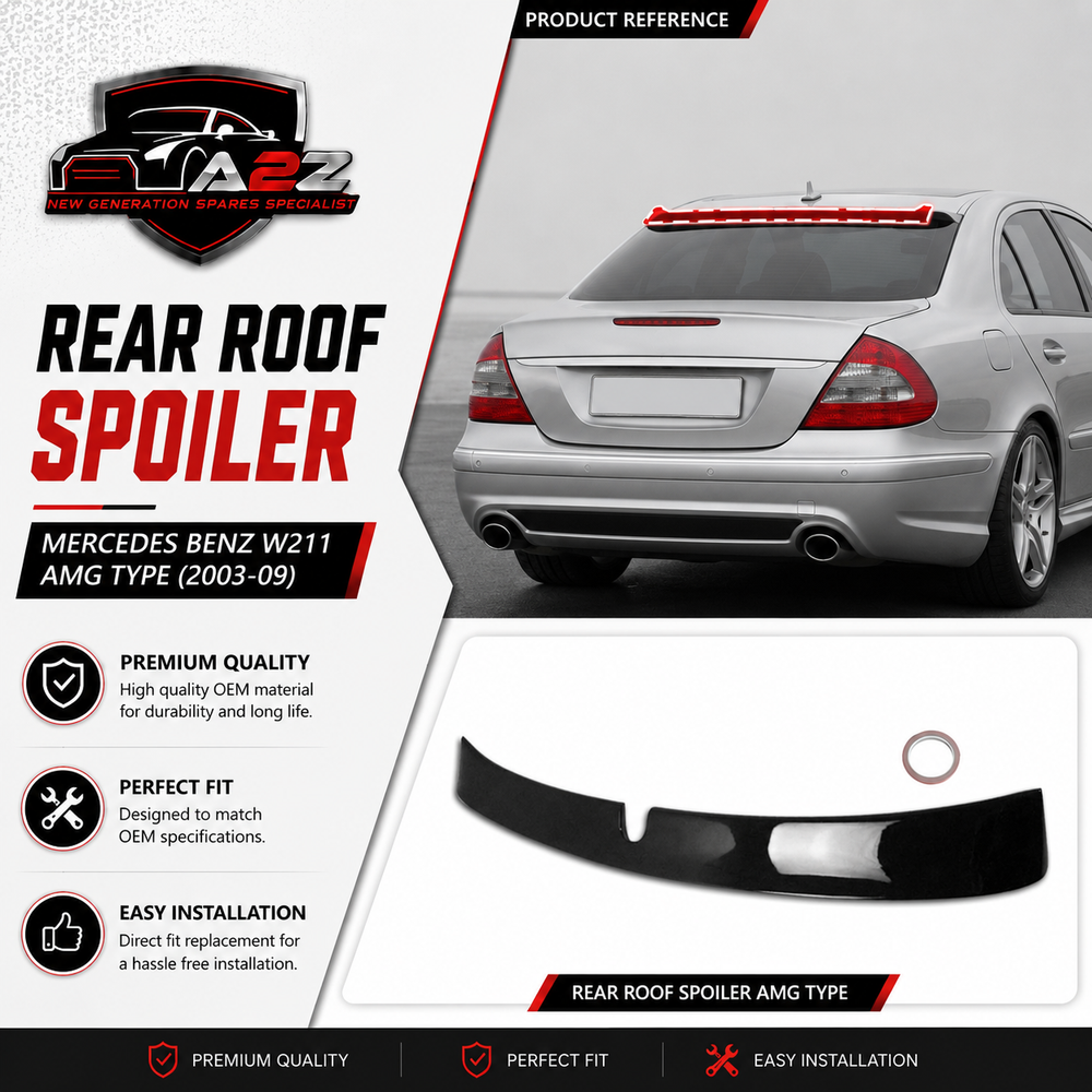 Rear Roof Spoiler Compatible With Mercedes Benz W211 AMG Type (2003-09)