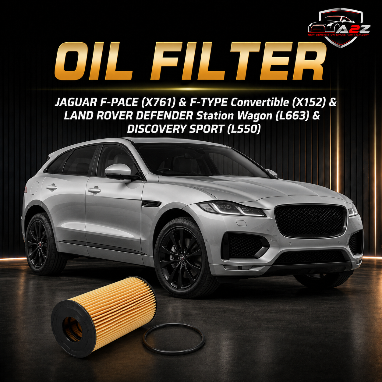 Oil Filter E867H D370 & LRO73669 & OX1138D Compatible With JAGUAR F-PACE (X761) & F-TYPE Convertible (X152) & LAND ROVER DEFENDER Station Wagon (L663) & DISCOVERY SPORT (L550)Tag 116