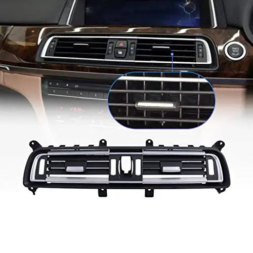 Black Ac Vent Grille Center 64229115860 & Rear 64229118249 Compatible With BMW 7 Series F01 F02 F03 F04