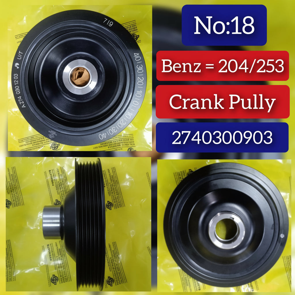 Crankshaft Pulley 2740300903 2740301203 A2740300903 A2740301203 Compatible With MERCEDES-BENZ C-CLASS (W204) & C-CLASS (W205) & E-CLASS (W212) & E-CLASS (W213) & GLC X253 Tag-CP-18