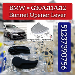 BONNET OPEN RELEASE HANDLE PULL LEVER 51237390756 Compatible With BMW 5 Series G30 & 7 Series G11 G12