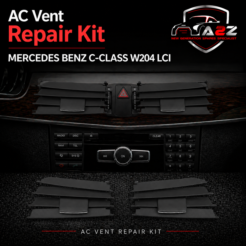 Center AC Conditioner Air Vent Grill Outlet Tab Clip Repair Kit  Black  2048306154 2048306054 Compatible With MERCEDES BENZ C-CLASS W204 LCI Tag-ACR-13