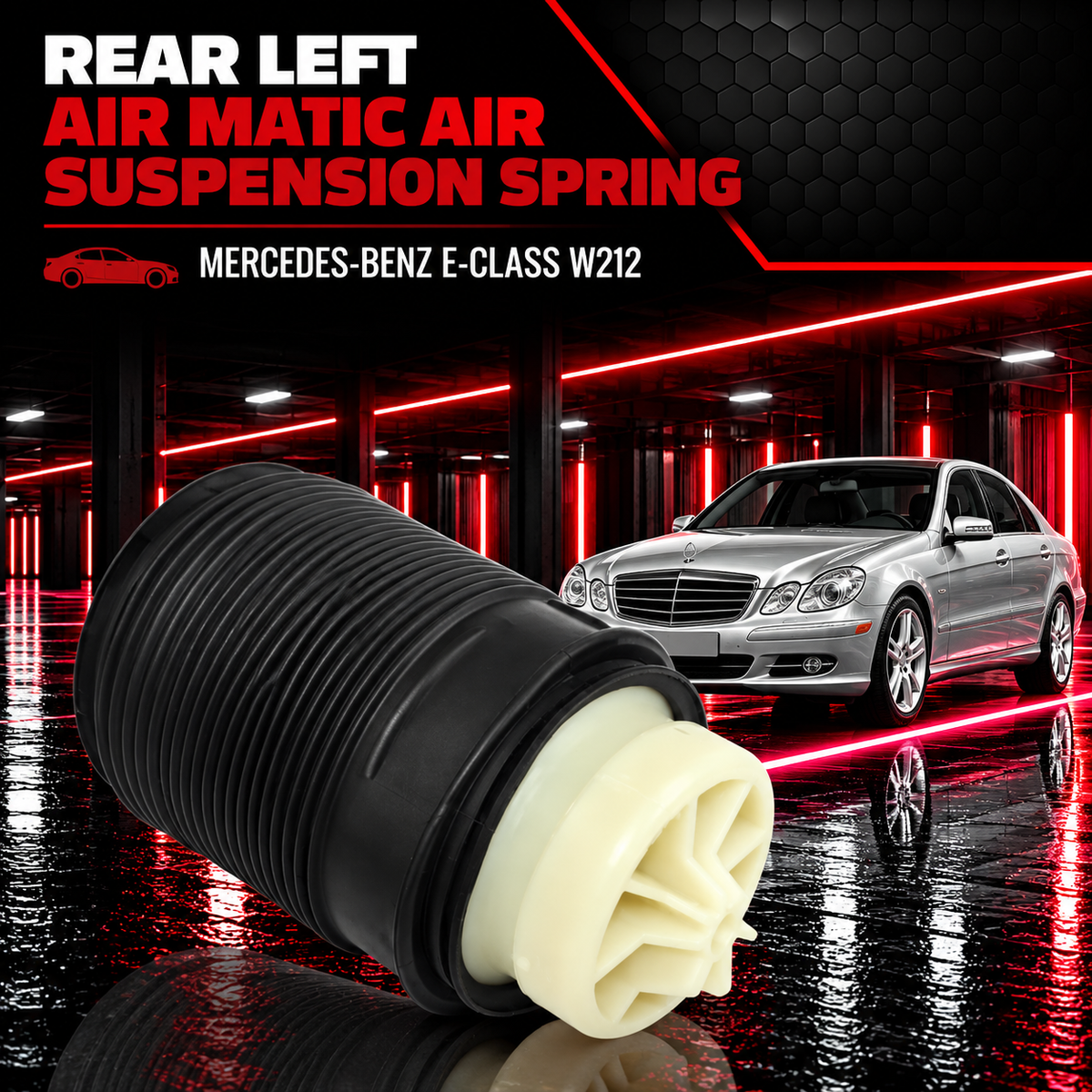 Rear Left Air Matic Air Suspension Spring 2123200725L 2123200325 2123200725 2123202125 2123203725 2123203925 Compatible With MERCEDES-BENZ E-CLASS W212