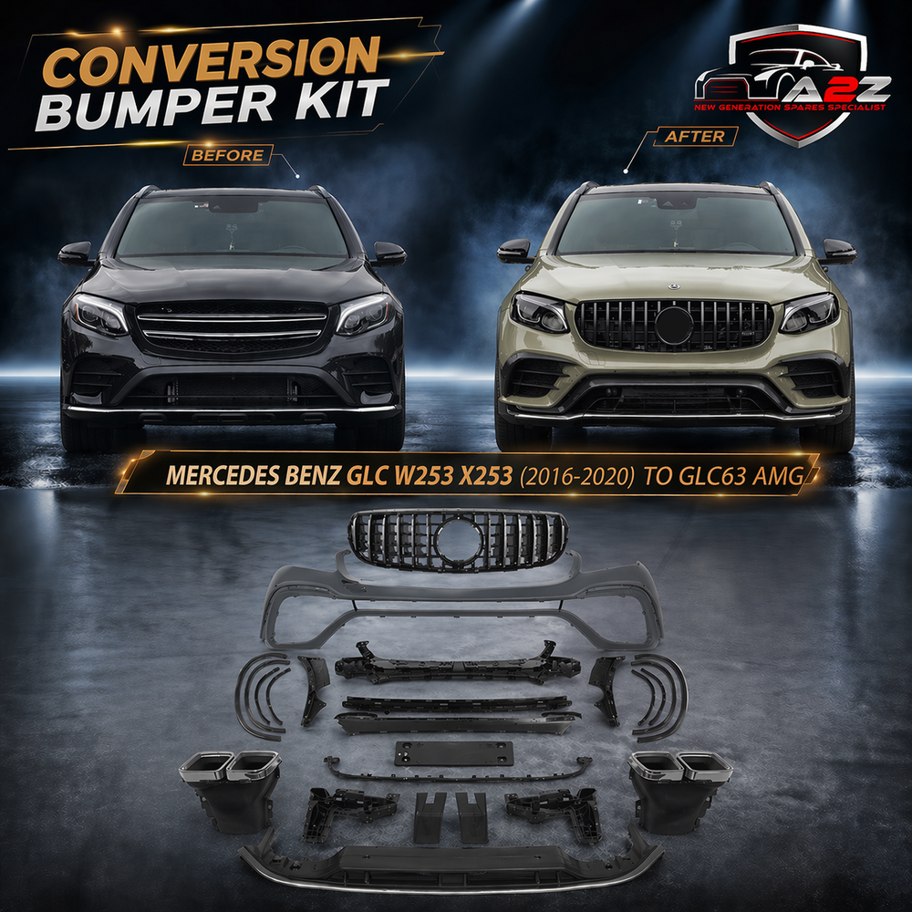 Complete Convertion Body Kit  Compatible With Mercedes Benz Glc W253 X253 (2016-2020)  Upgrade To Mercedes Benz Glc Glc63 Amg  (Shipping Cost Not Included In Price)