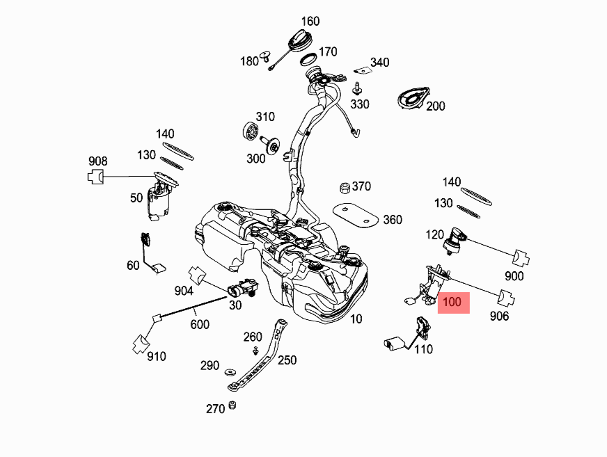 Fuel Pump A2044702094 Compatible For Mercedes-Benz C-CLASS W204 & E-CLASS W212  Tag-F-17