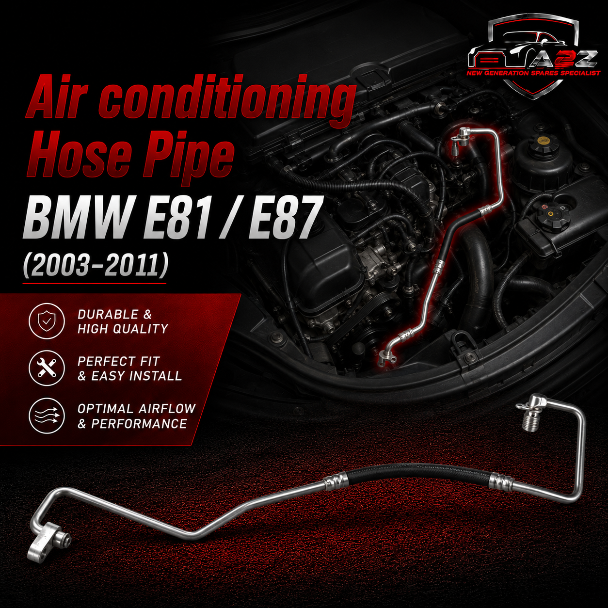 air conditioning Hose Pipe 64536966287 Compatible With BMW E81 / E87